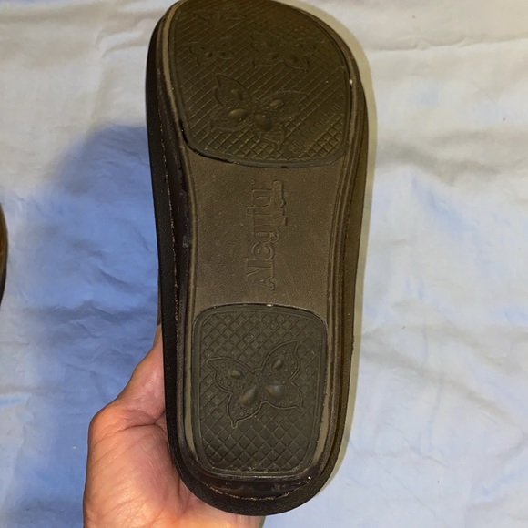 ALEGRIA Faux Shearling Lined Classic Clog in Captain Corduroy Brown sz 36 - Picture 8 of 8